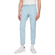 Hugo Boss Slim Fit Veckade Byxor Höjer Stilen Blue, Herr