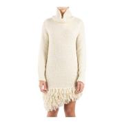 Isabel Marant Ivory Stickad Klänning Meloe White, Dam