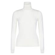 Max Mara Vit Mock Neck Sweater White, Dam