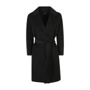 Max Mara Svart ullbältesrock Black, Dam