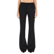 Tom Ford Elegant Flare Fit Wool Trousers Black, Dam