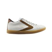 Valsport 1920 Vita lädersneakers med cognac mocka White, Herr