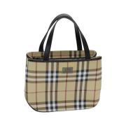 Burberry Vintage Pre-owned Canvas handvskor Beige, Dam