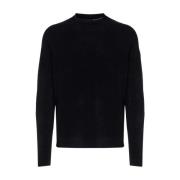 RRD Velvet Round Knit Sweater Black, Herr