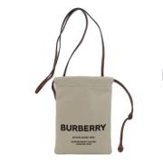 Burberry Vintage Pre-owned Canvas axelremsvskor Beige, Dam