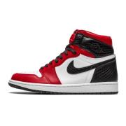 Jordan Satin Snake Chicago Sneakers Red, Dam