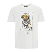 Moschino Teddy Bear Print Crew Neck T-shirt White, Herr