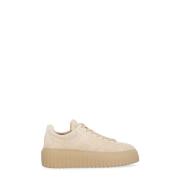 Hogan Beige Mocka Läder Sneakers för Kvinna Beige, Dam