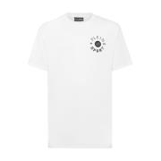 Plein Sport Avslappnad Bomull T-shirt White, Herr