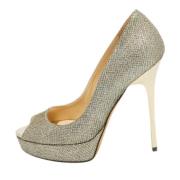 Jimmy Choo Pre-owned Pre-owned Tyg klackskor Gray, Dam