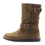 Nature Footwear Fenja Boot Lyxigt Mocka Green, Dam