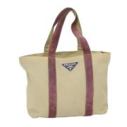 Prada Vintage Pre-owned Canvas prada-vskor Beige, Dam