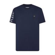 Philipp Plein Avslappnad Bomull T-shirt Blue, Herr