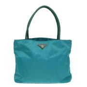 Prada Vintage Pre-owned Tyg totevskor Blue, Dam