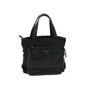 Prada Vintage Pre-owned Nylon handvskor Black, Dam