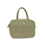 Prada Vintage Pre-owned Nylon handvskor Beige, Dam