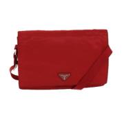 Prada Vintage Pre-owned Nylon prada-vskor Red, Dam