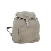 Prada Vintage Pre-owned Nylon ryggsckar Beige, Dam