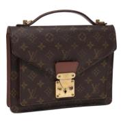 Louis Vuitton Vintage Pre-owned Canvas handvskor Brown, Dam