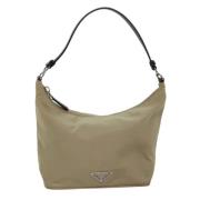 Prada Vintage Pre-owned Nylon prada-vskor Beige, Dam