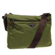 Prada Vintage Pre-owned Nylon prada-vskor Green, Dam