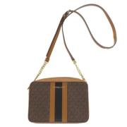 Michael Kors Pre-owned Pre-owned Canvas crossbodyvskor Brown, Dam