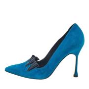 Manolo Blahnik Pre-owned Pre-owned Laeder klackskor Blue, Dam