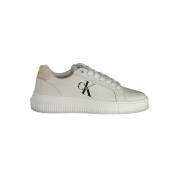 Calvin Klein Vita polyester sneakers med kontrastdetaljer White, Dam