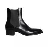 Dolce & Gabbana Svarta Läder Chelsea Boots Herrskor Black, Herr