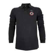 Aeronautica Militare Långärmad militärstil polo svart Black, Herr