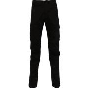 C.p. Company Svarta Cargo Byxor Stretch Bomull Black, Herr