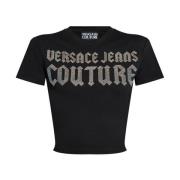 Versace Jeans Couture Svarta T-shirts & Polos för kvinnor Black, Dam