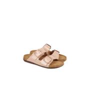 Rohde Läder Sandal Tofflor med Memory Fotbädd Pink, Dam