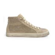 P448 Beige Högtop Sneakers med Gnistrar Beige, Dam