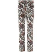 Etro Paisley Print Denim Byxor Multicolor, Dam