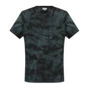 Alexander McQueen T-shirt med Tie dye-effekt Blue, Herr