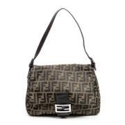 Fendi Vintage Pre-owned Canvas axelremsvskor Green, Dam