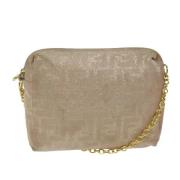 Fendi Vintage Pre-owned Canvas fendi-vskor Beige, Dam