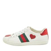 Gucci Vintage Pre-owned Laeder sneakers White, Dam