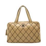 Chanel Vintage Pre-owned Laeder chanel-vskor Beige, Dam