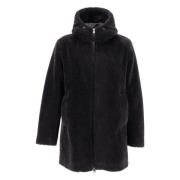 Herno Svart Parka i Orsetto Stil Black, Dam