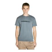 Eytys Framtext Tryck Crewneck T-shirt Gray, Herr