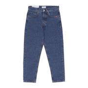 Amish Stone Wash Slim Fit Denim Jeans Blue, Herr