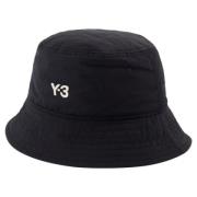 Y-3 Tyg hattar-och-kepsar Black, Dam