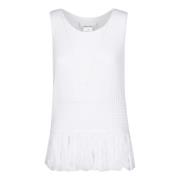 Liviana Conti Vit Elegant Tank Top White, Dam