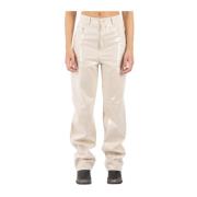 Golden Goose Ecru Jeans med bomull och polyester Beige, Dam