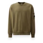 C.p. Company Diagonal Fleece Borstad Sweatshirt Green, Herr