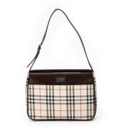 Burberry Vintage Pre-owned Canvas axelremsvskor Beige, Dam