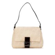 Fendi Vintage Pre-owned Canvas axelremsvskor Beige, Dam