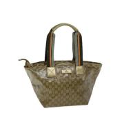 Gucci Vintage Pre-owned Canvas gucci-vskor Beige, Dam